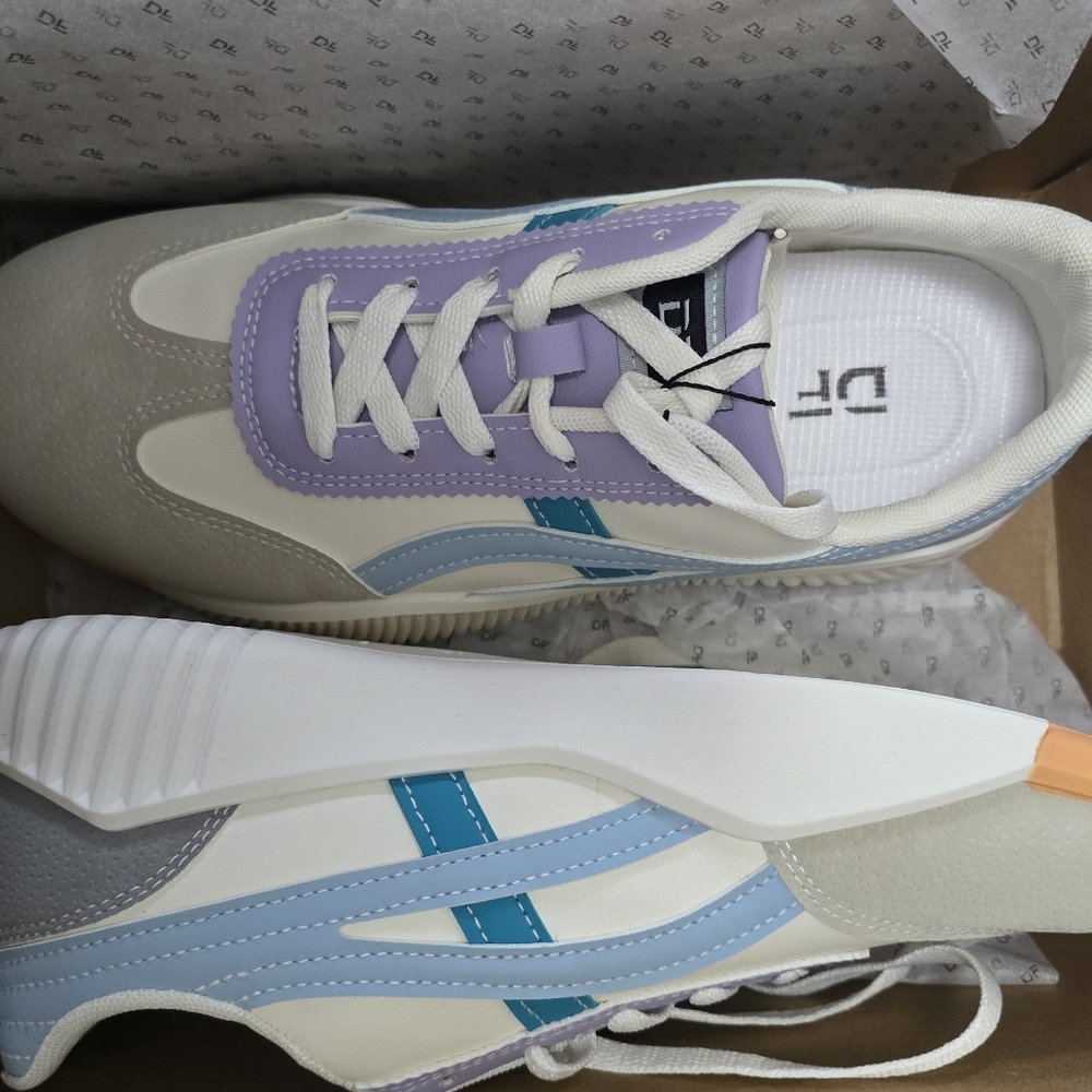Purple and Blue Sneakers